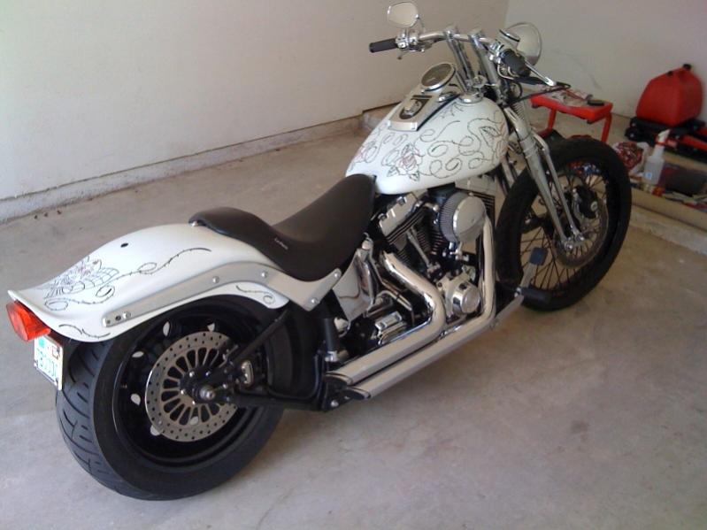 2006 FXSTS SPRINGER 200mm REAR CARBED w TATTOO FLASH PINSTRIPING Harley