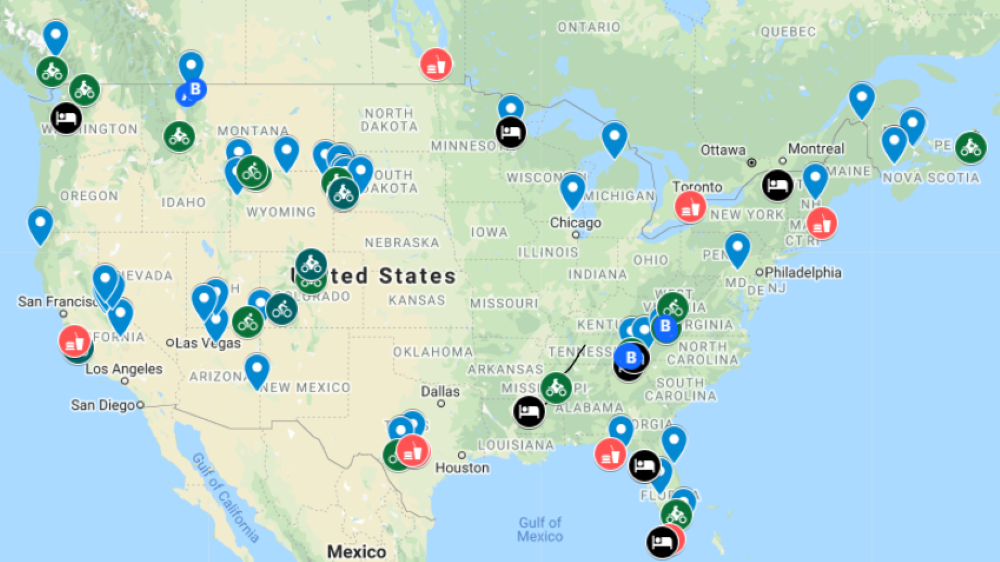 Harley Road Trip Interactive Map