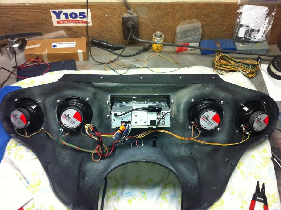Updat batwing fairing stereo installed - Harley Davidson Forums