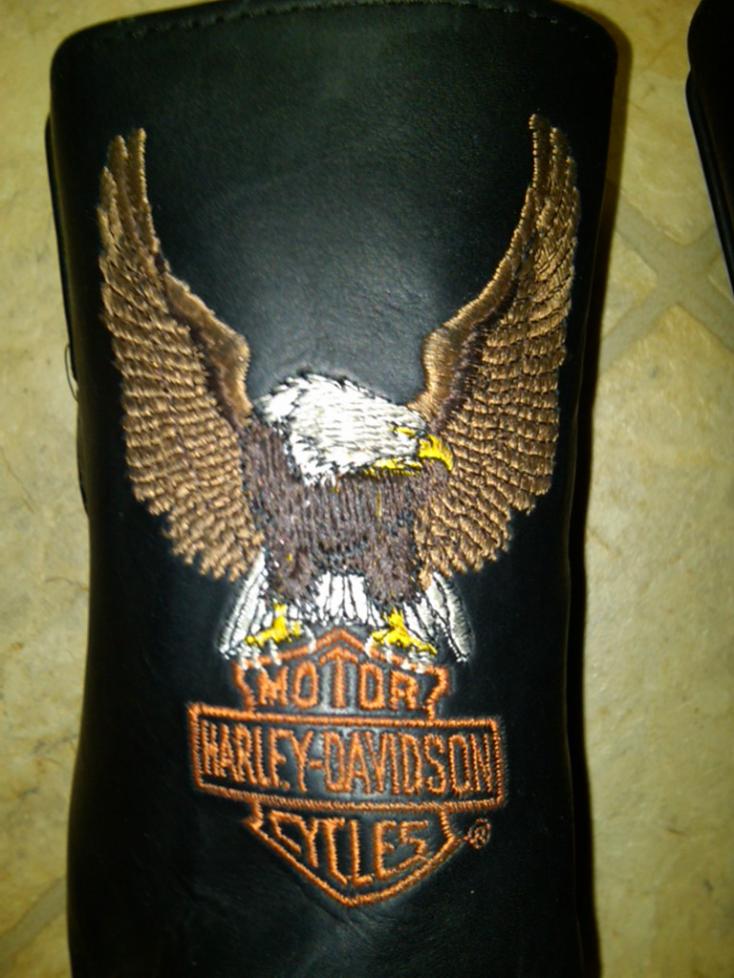 Mens Harley Davidson Hustin Boots w/Embroidered HD Eagle on Front: 13 ...