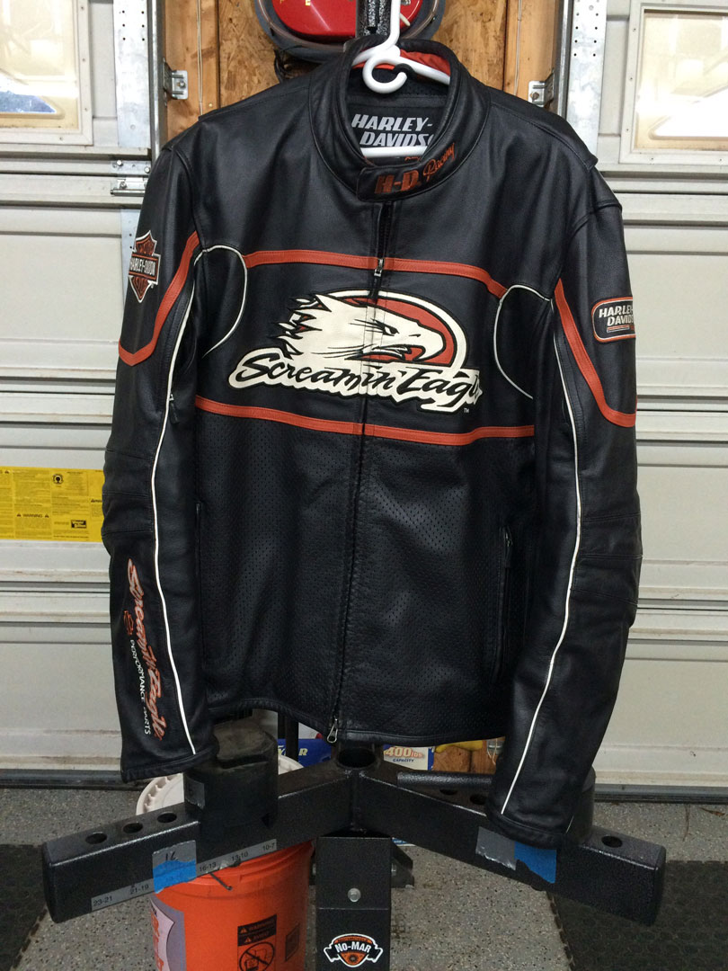 Screamin Eagle Leather Race Jacket, XL - Harley Davidson Forums