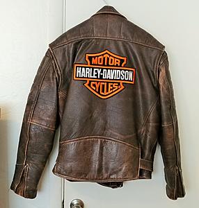 Brown leather jacket Size LG(42)-0807171817a.jpg