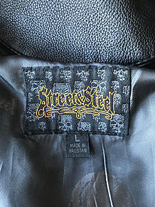 LARGE Street &amp; Steel Black Leather Vest-photo429.jpg