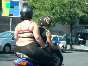 Fat Ass On Motorcycle 55