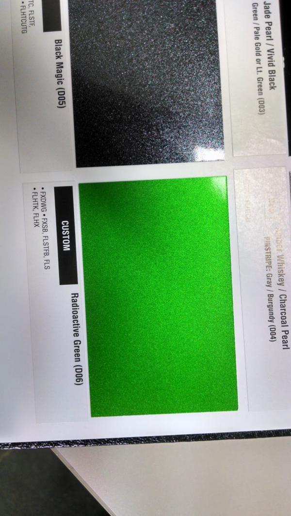 2012 Harley Davidson Color Chart