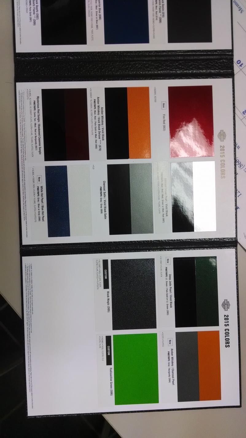 Harley Color Chart