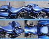 Softail Seat with Removable Drivers Backrest from C&amp;C Motorcycle Seats-blue_carbon_fiber.jpg