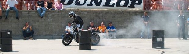 Stunt Riding with Harley-Davidsons