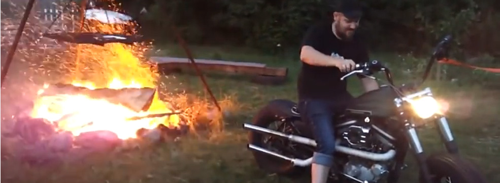 HARDLY DANGEROUS Fueling a Camp Fire with a Harley-Davidson