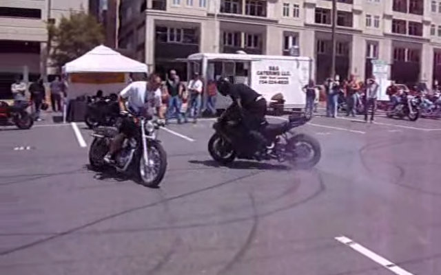 A Harley-Davidson and a Sports Bike Square Off