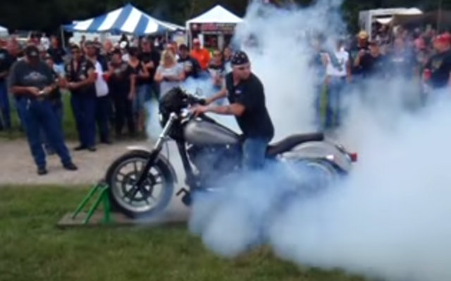 A Two Minute Long Burnout on a Harley-Davidson