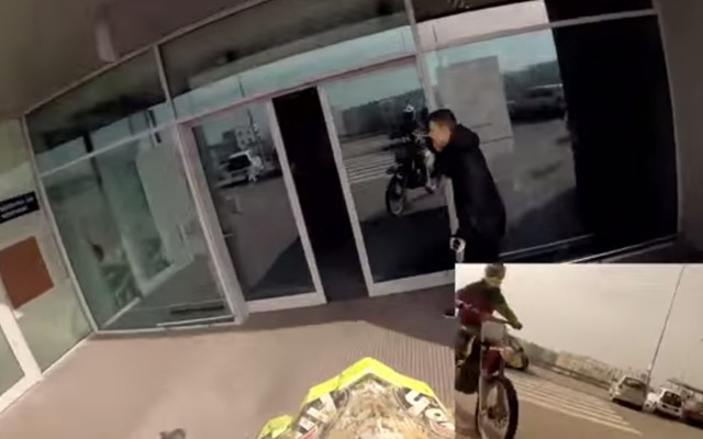 Copycat Kid Rides Motorcycle Through Mall