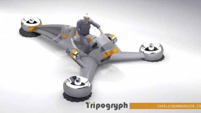 This Concept is Part Trike and Part Hovercraft