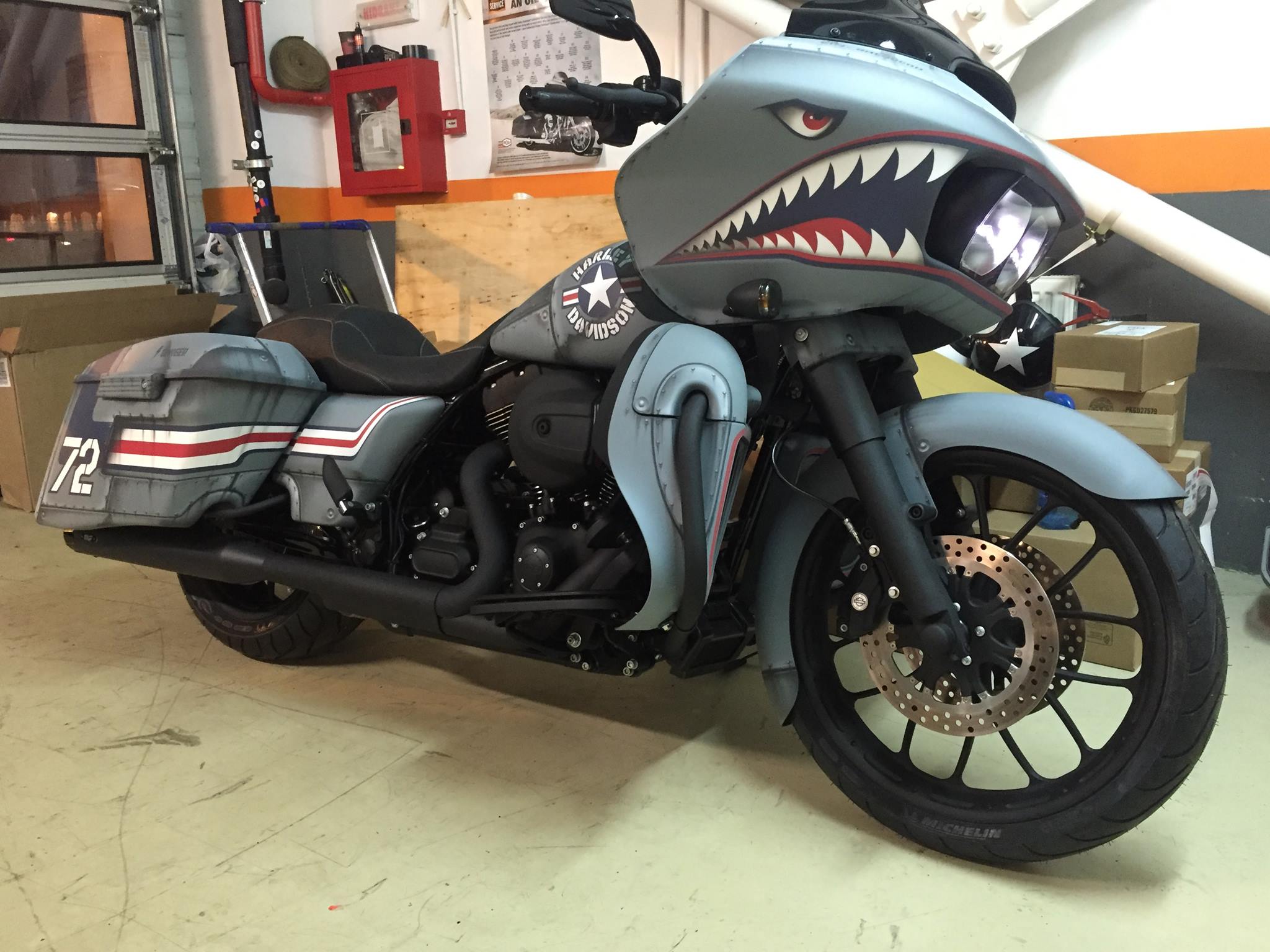 Shark Mouthed Harley-Davidson Road Glide Looks Hungry