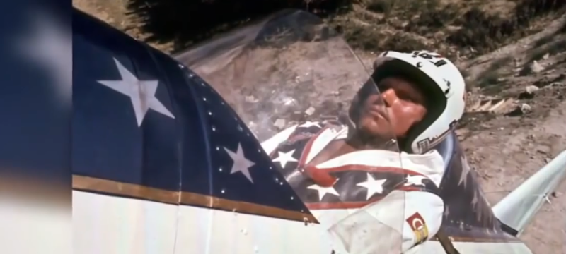 Man Rockets Over Snake River Canyon in Honor of Evel Knievel