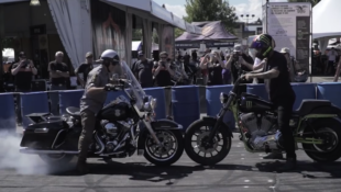 Stunters Swap Harleys with Police = Epic Throw Down
