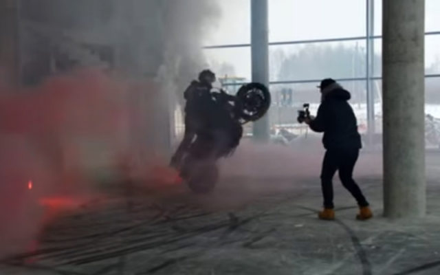 Smoke! Fire! Harley Stunts! (Video)