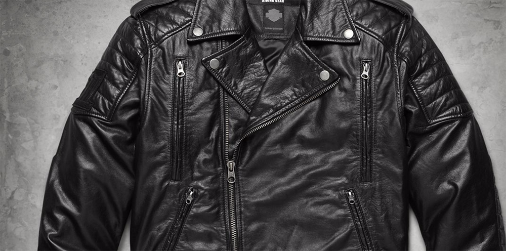 Skull Patch Black Leather Jacket