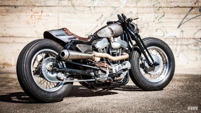 Vintage Patina Sportster Custom Spotted in Germany