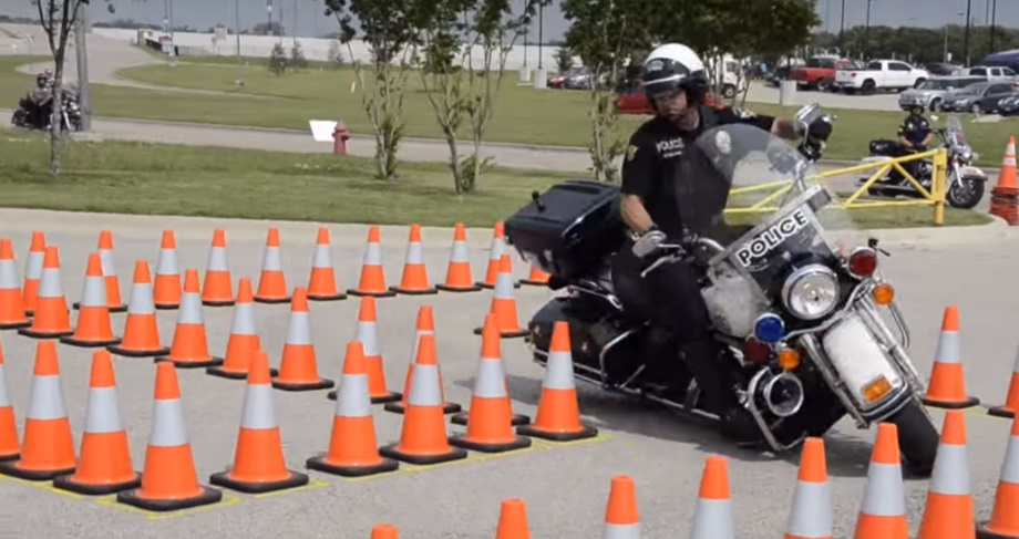 Motorcycle Cop Slays Obstacle Course: Crazy Clip o’ the Week