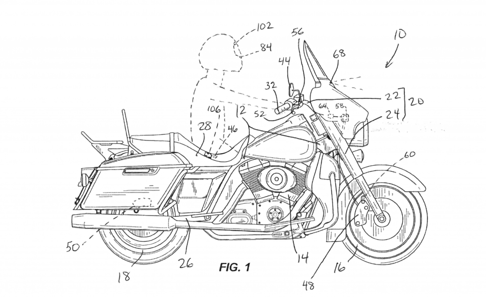 Harley Files Autonomous Braking Patent