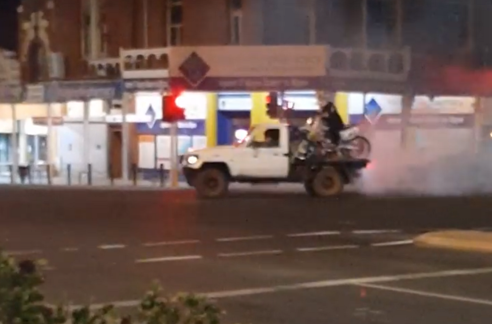 Motorcycle Truck Burnouts