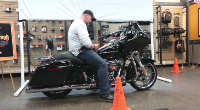 Robe Thiede Upon His Harley-Davidson Road Glide Special