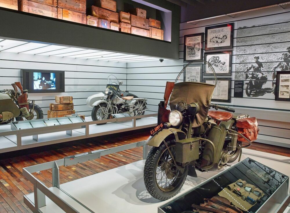 US Army and US Navy Harley-Davidson Motorcycles