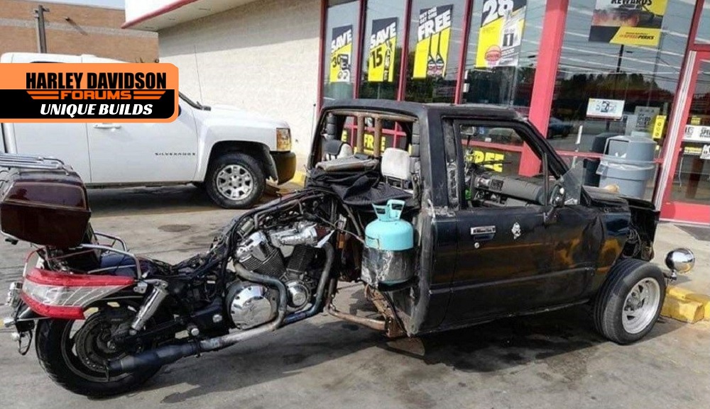 Bastard Offspring of Motorcycle-Truck Mating Spotted in the Wild