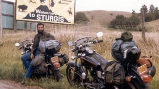 Vintage Harley at Sturgis