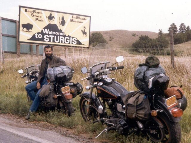 Vintage Harley at Sturgis