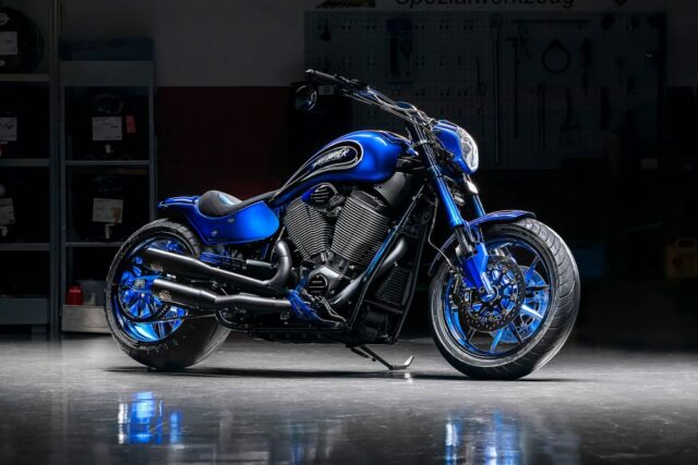 Victory Hammer Ocean: Beautiful Blue Custom by Hollisters Motorcycles