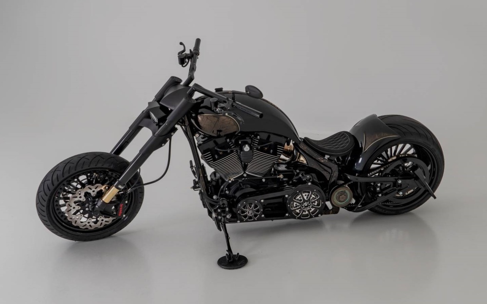 Bundnerbike's The Artwork is a Spectacular Custom Harley Softail
