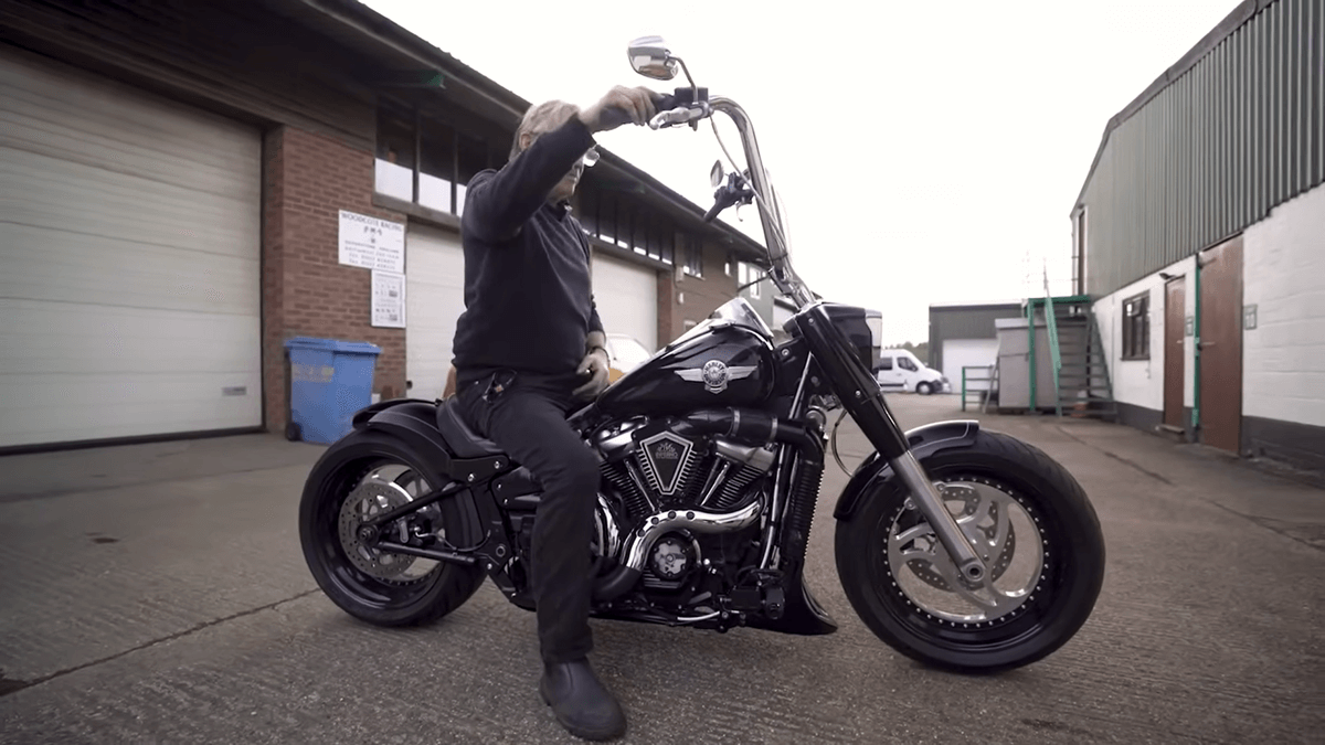 A TTS Performance supercharged Harley-Davidson FLSTF Fat Boy.
